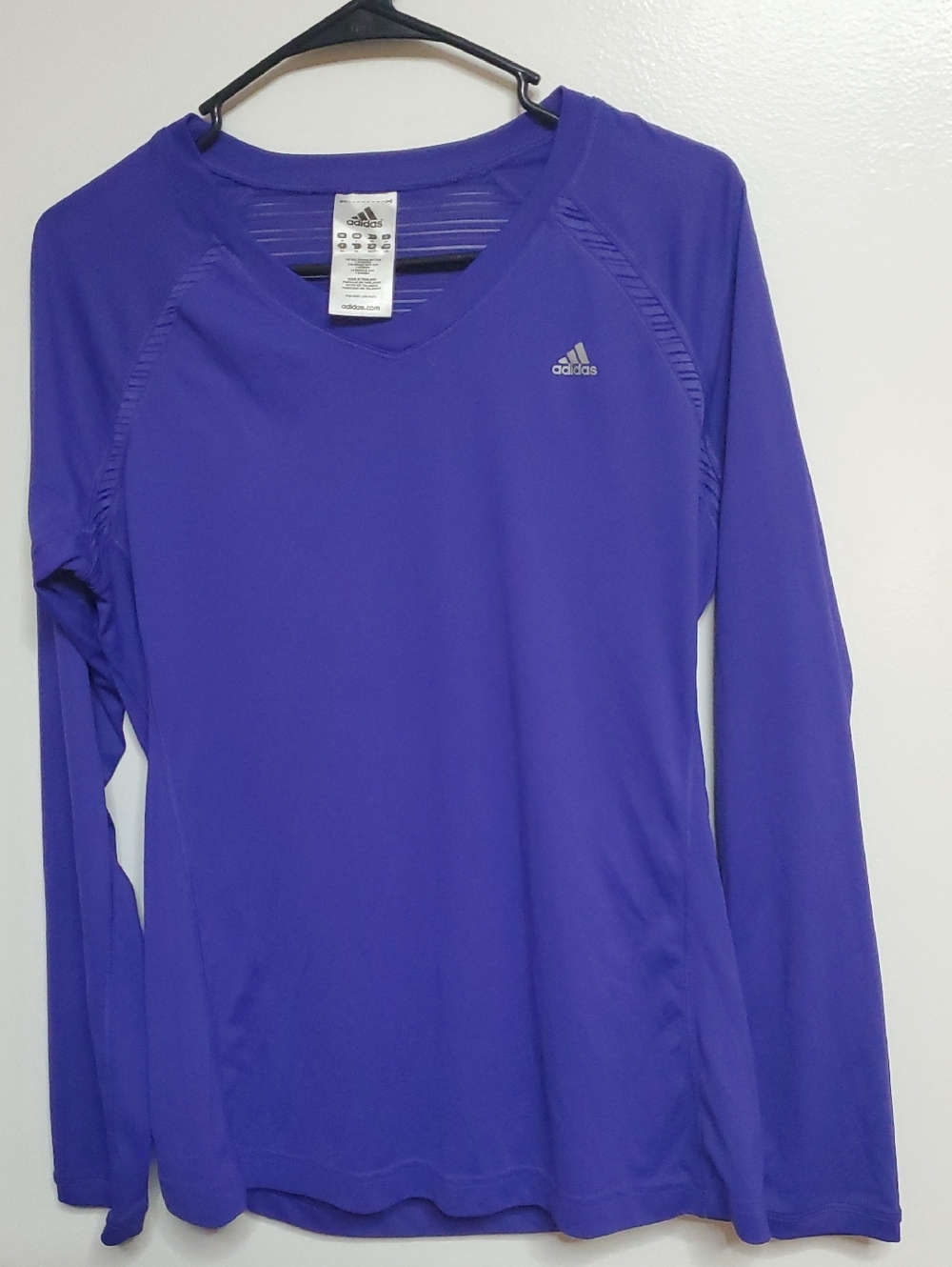 adidas Purple Long Sleeve Athletic Top